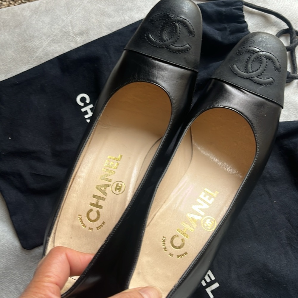 Authentic Chanel Heels Shoes - Black Size 36 Made in France - Picture 9 of 13